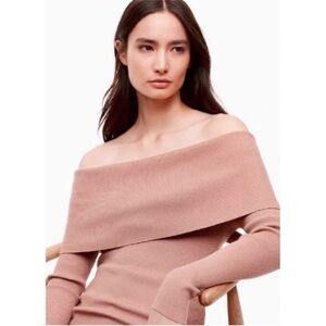 Wilfred | Croquis Off Shoulder Wool Sweater Dusty Pink Size XXS